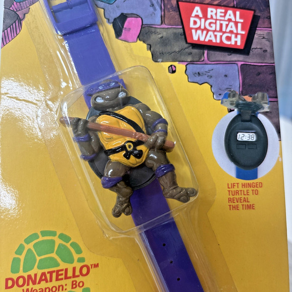 Vintage 1989 Teenage Mutant Ninja Turtles Donatello Digital Watch – Sealed NOS T - Picture 5 of 7